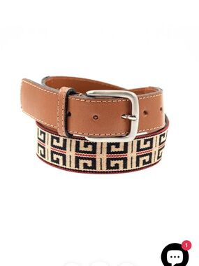 GauchoLife Guarda Pampas Woven Belt, Greek Black, with dust bag, Size 32, NWT